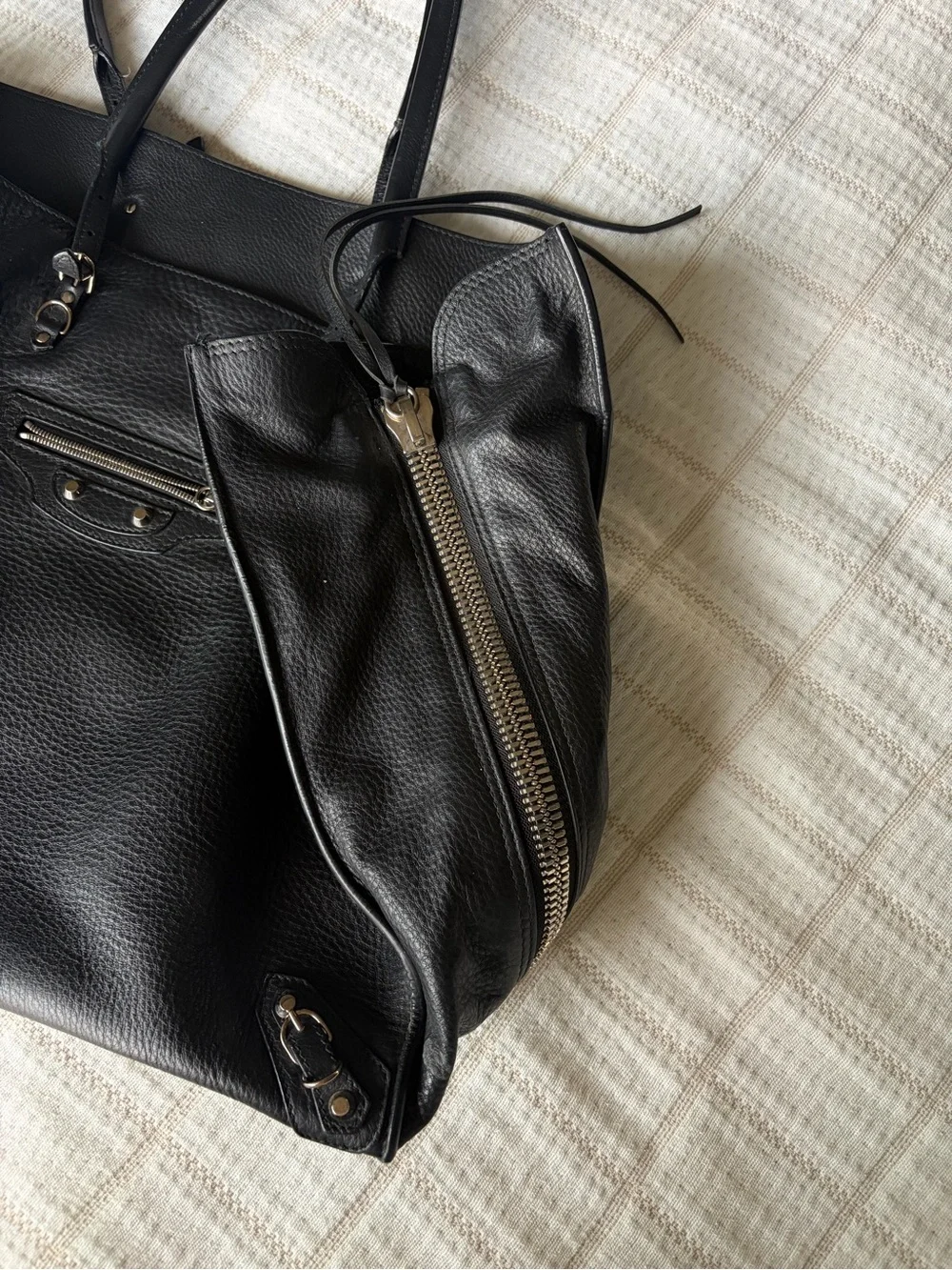 Balenciaga Papier B4 Zip Around Classic Studs Bag Leather